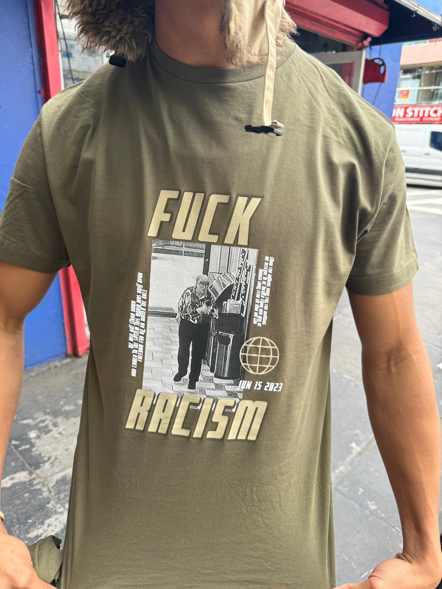 Fuck Racism 4K Olive Drab
